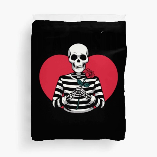 Dead Inside But It's Valentine's | Funny Valentine Duvet Covers