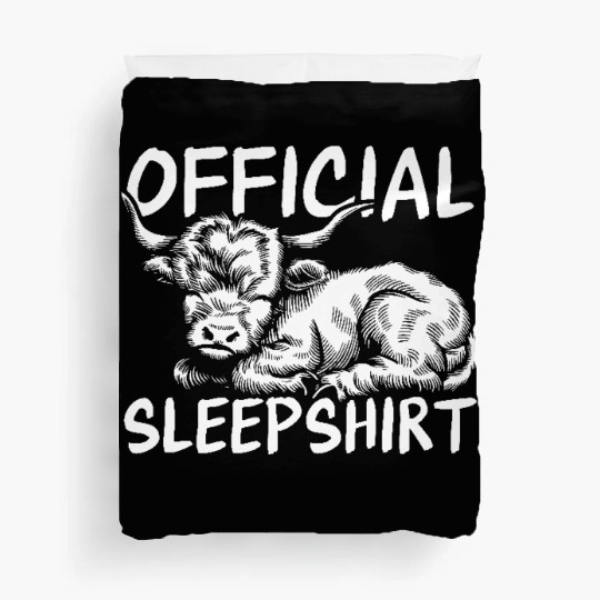Highland Cow Official Sleepshirt Cute Farm Animal Duvet Covers