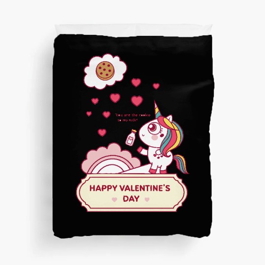 Sweet Unicorn - "You Are The Cookie To My Milk" Duvet Covers