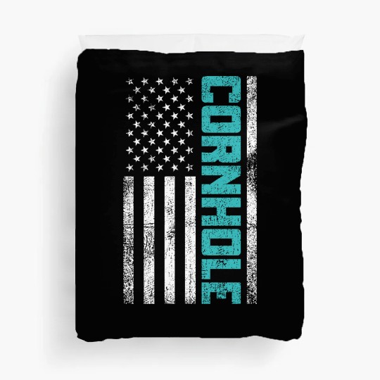Cornhole Usa Flag Duvet Covers