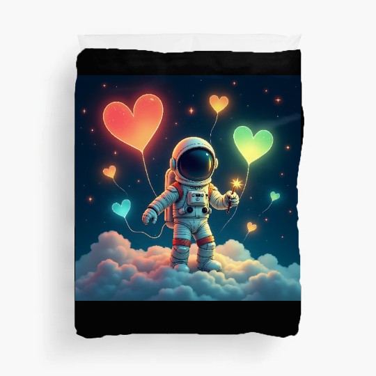 Astronauts are full of love Duvet Covers