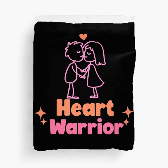 Heart warrior, valentine Duvet Covers