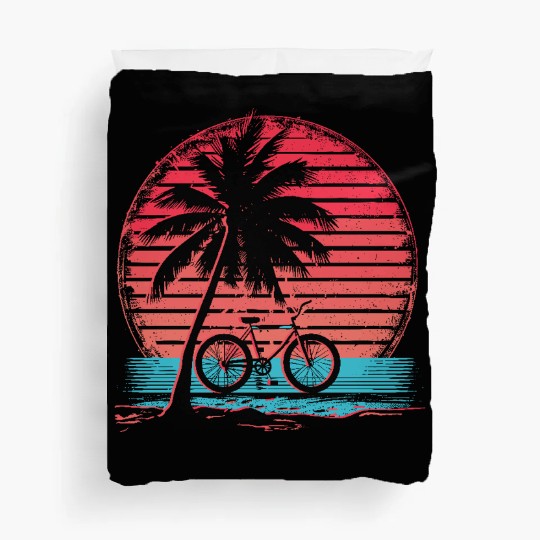 Cycling Synthwave Duvet Covers