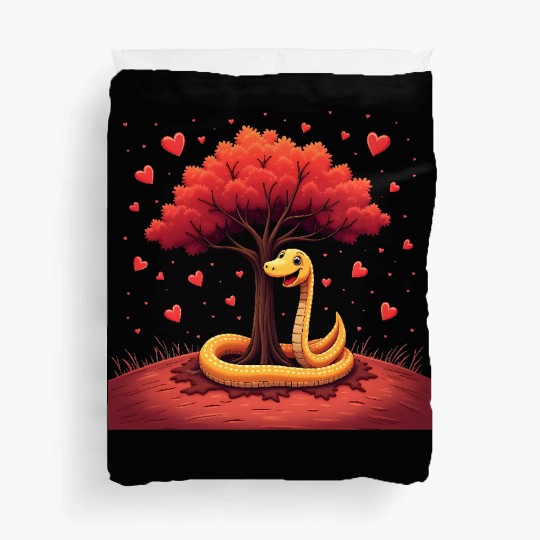 I love my snake heart tree Duvet Covers