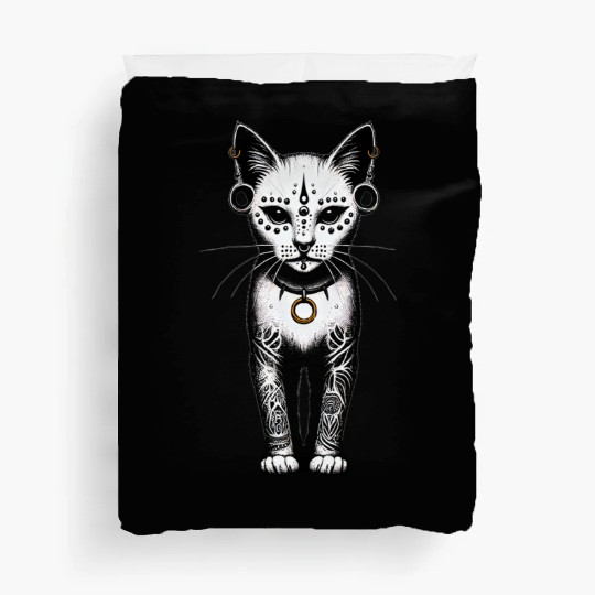 Night Guardian Tribal Cat TSQ Duvet Covers