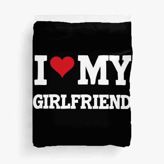 Modern Trendy I Love My Girlfriend Duvet Covers