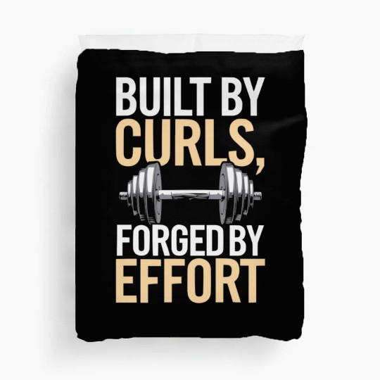 Hammer Curls Bodybuilding Fitness Workout Gym Duvet Covers