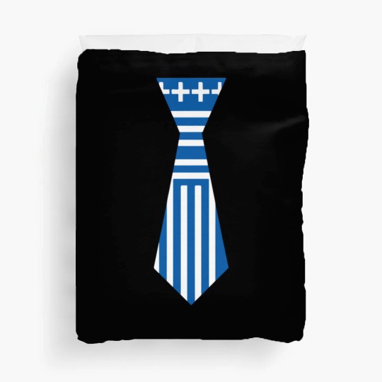 Neck Tie Greece Flag Greek Flag Duvet Covers