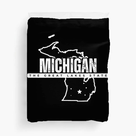 MICHIGAN THE GREAT LAKES STATE SAILING STRONG IN T Duvet Covers