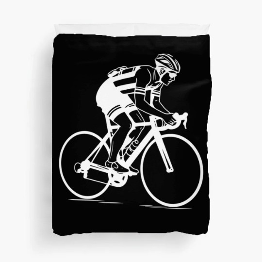 Cycling Boy Drawing Duvet Covers