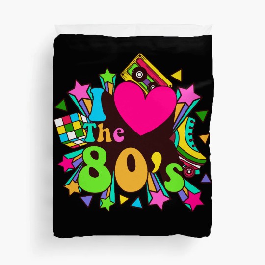 Retro 80s Style design – Perfect for Nostalgia Fa Duvet Covers