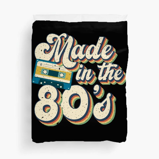 Retro 80s Style design Perfect for Nostalgia Fans Duvet Covers
