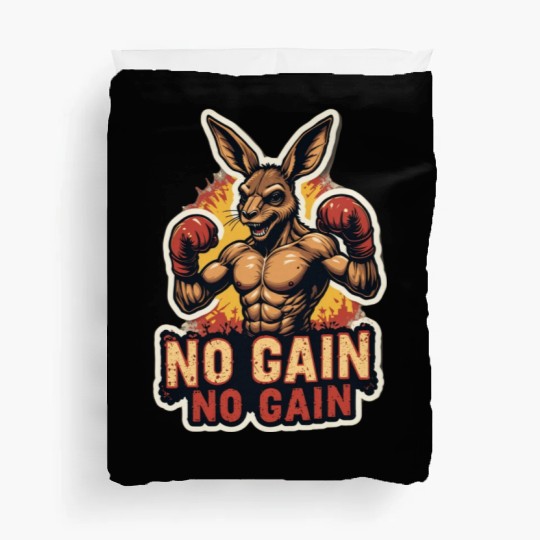 Kangaroo Kickboxing Gym Duvet Covers