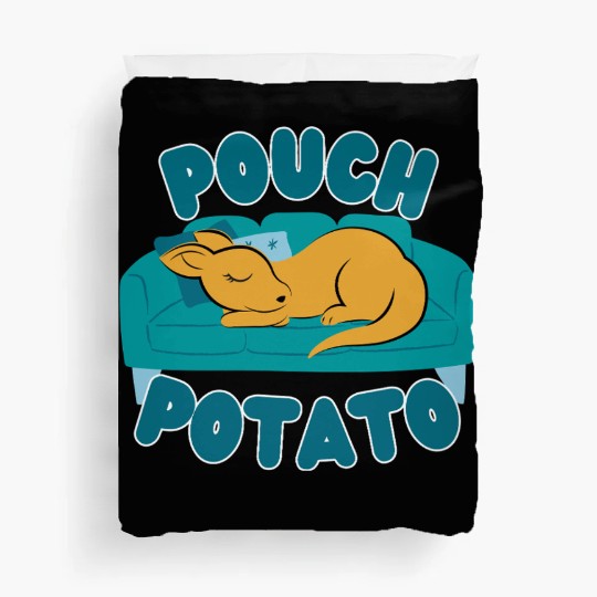 Pouch Potato Funny Cute Sleepy Kangaroo Duvet Covers