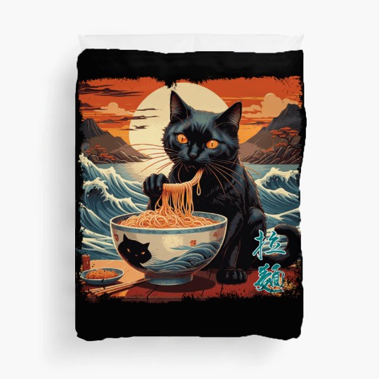 Cat Ramen Duvet Covers