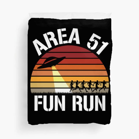 Area 51 Fun Run I Aliens UFO Roswell Alien Duvet Covers