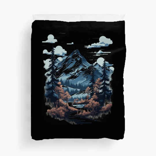 Midnight Mountain Serenity Duvet Covers