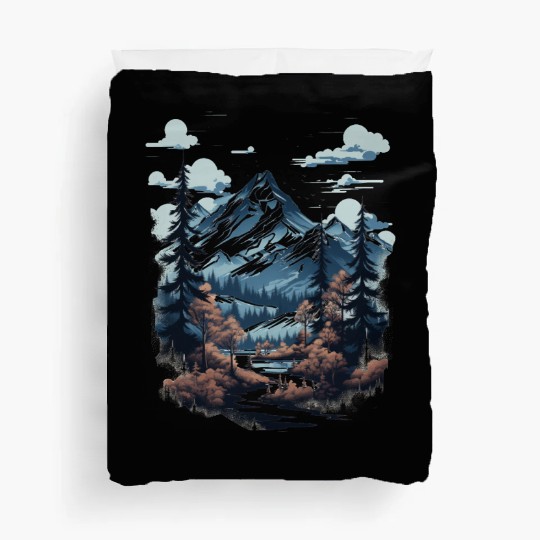 Midnight Mountain Serenity Duvet Covers
