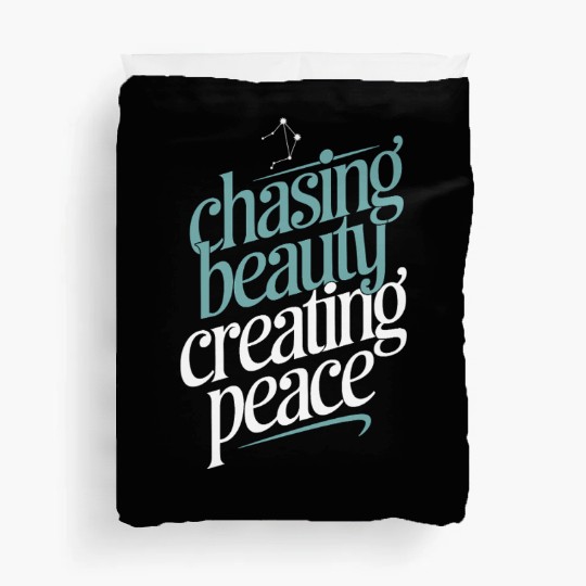Libra Zodiac Chasing Beauty Creating Peace Duvet Covers