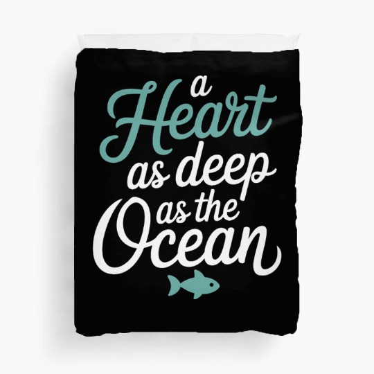 Pisces Zodiac A Heart As Deep As The Ocean Duvet Covers