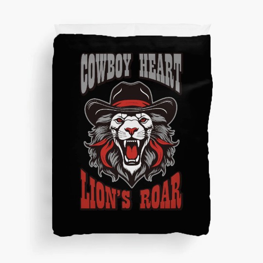 Cowboy heart lion's roar Duvet Covers