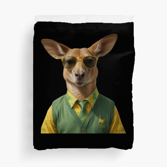 Green and Gold Kangaroo 6 Duvet Covers