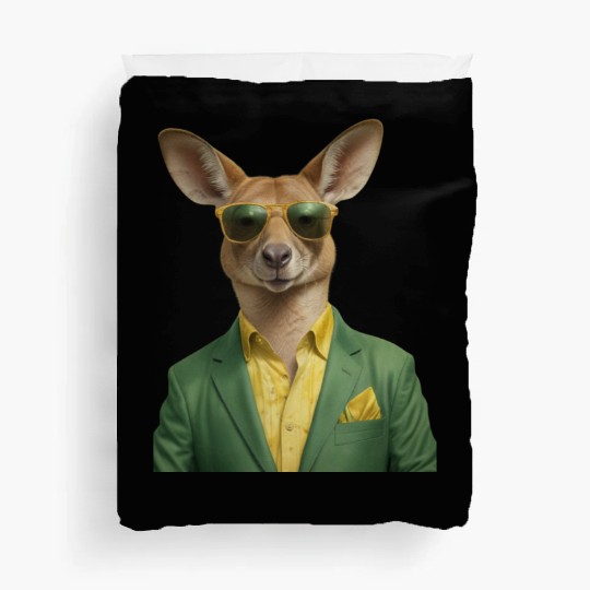 Green and Gold Kangaroo 7 Duvet Covers
