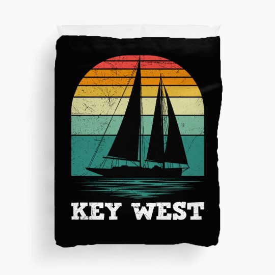 KEY-WEST FLORIDA Sailing Sunshine-State West Keys Duvet Covers