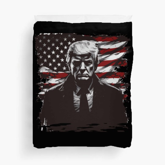 Patriotic donald Trump–Bold & Gritty American Art Duvet Covers