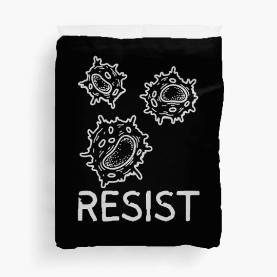 Immune Cell Resist Design – Science & Activism Art Duvet Covers