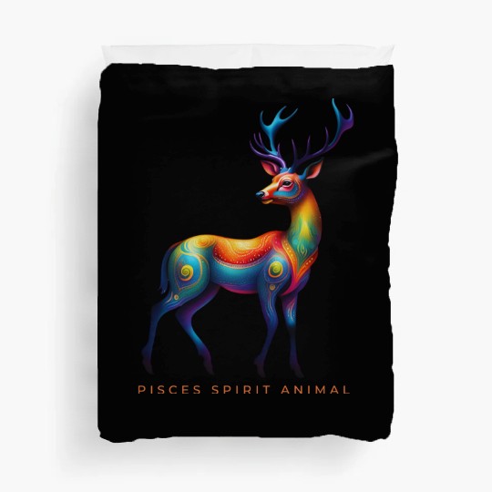 Pisces Spirit Animal Deer Alebrije Duvet Covers