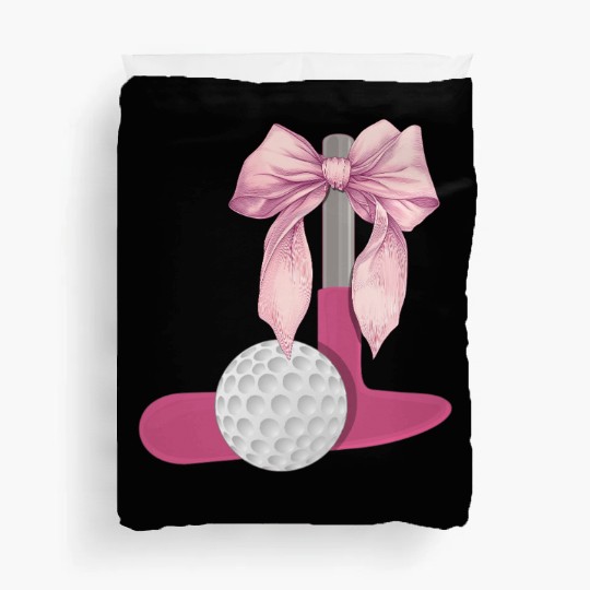 Coquette Bow Mini Golf Golfer Mothers Day Duvet Covers