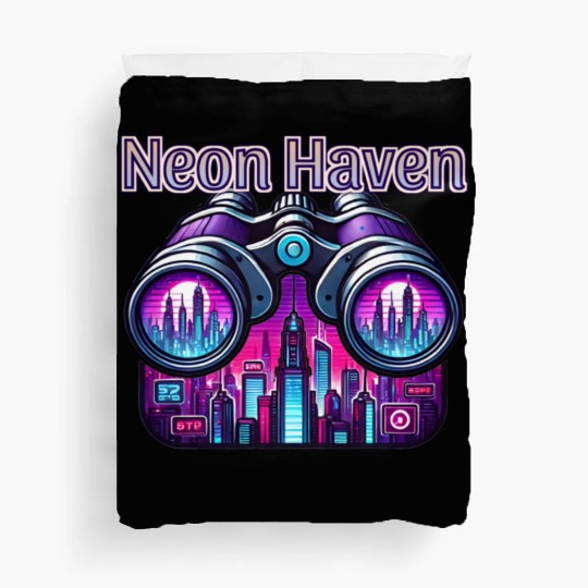 Neon Haven - Aesthetic Art Duvet Covers