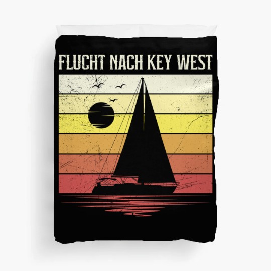 Florida ESCAPE TO KEY-WEST Sailing Florida Duvet Covers