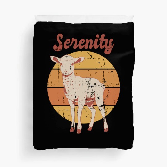 Serenity Vintage Retro Lamb Sunset Duvet Covers