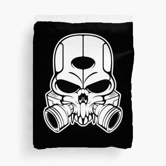 Mechanical Skull Art – Bold Cyberpunk Graphic Duvet Covers