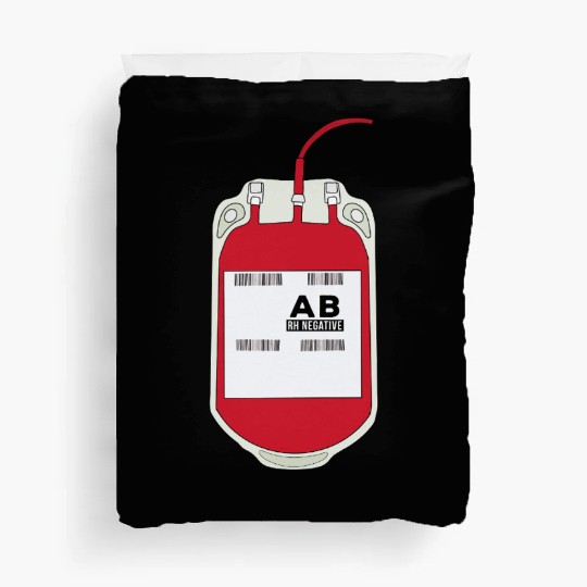 AB Negative Blood Bag Duvet Covers
