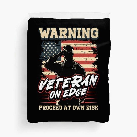 Dysfunctional Veteran Proceed At Own Risk Duvet Covers