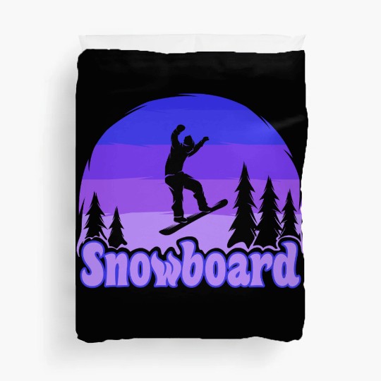 snowboard snowboarding Duvet Covers