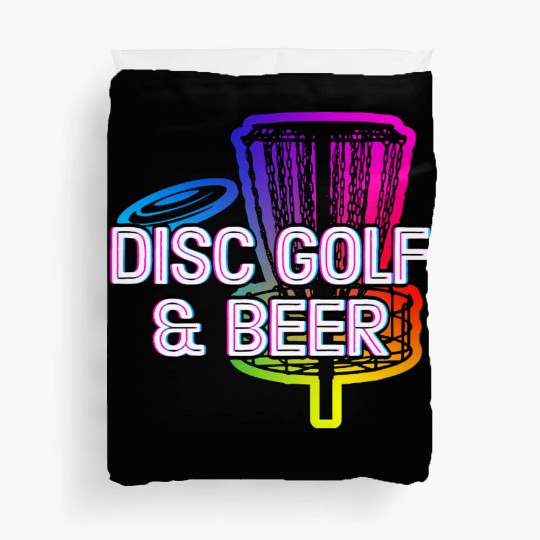 Disc Golf and Beer Drinking Outdoor Game Drinker Duvet Covers