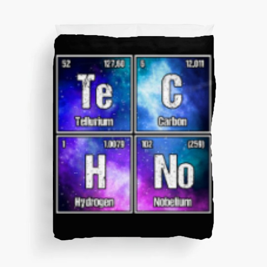 Techno Periodic Table – Perfect Rave & Festival Duvet Covers
