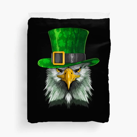 Lucky Bald Eagle St. Patrick’s Day – Irish Pride Duvet Covers