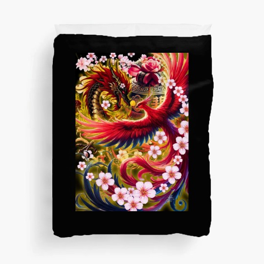 Chinese Dragon and Phoenix Duvet Covers