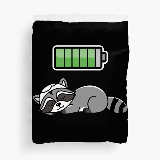 Racoon Sleeping Recharging Night Bedtime Duvet Covers