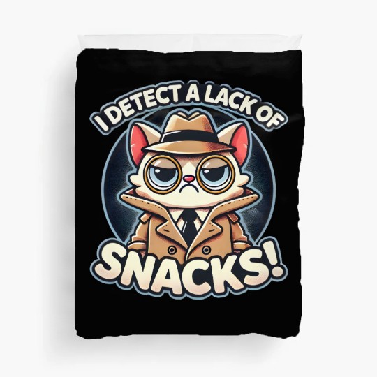 I Detect a Mood – Grumpy Cat Detective Duvet Covers