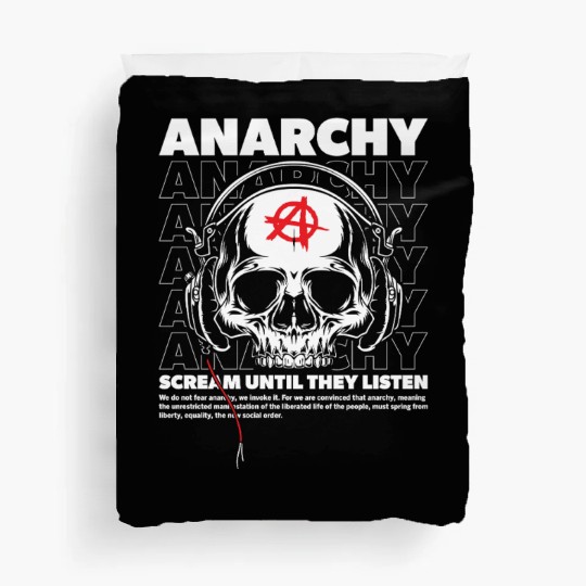 Anarchy Scream Until They Listen Punk Duvet Covers