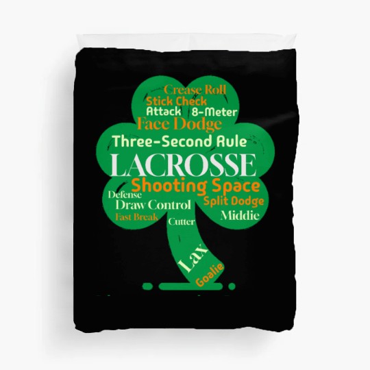 Shamrock Lax Word Cloud Duvet Covers