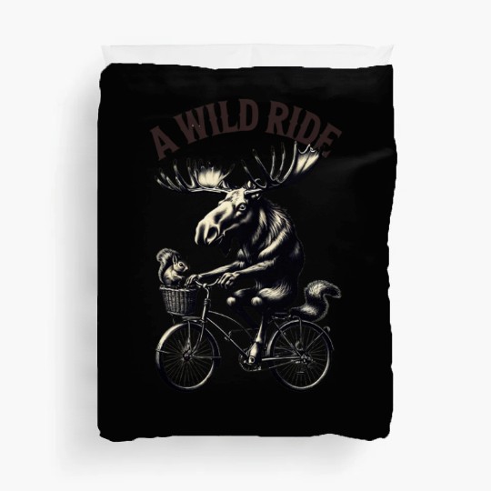 Moose wild ride Duvet Covers
