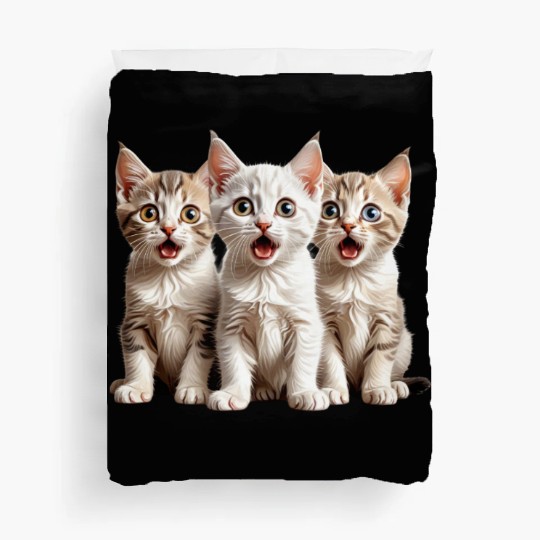 Surprised Kittens Duvet Covers