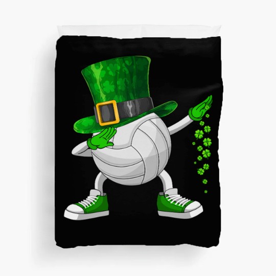 Funny Dabbing Shamrock Volleyball St Patrick's Day Duvet Covers